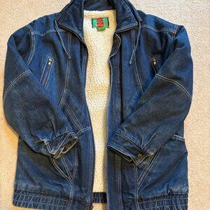 Raffaelo International Creations Jean Jacket Men's Size M Blue Denim Lined